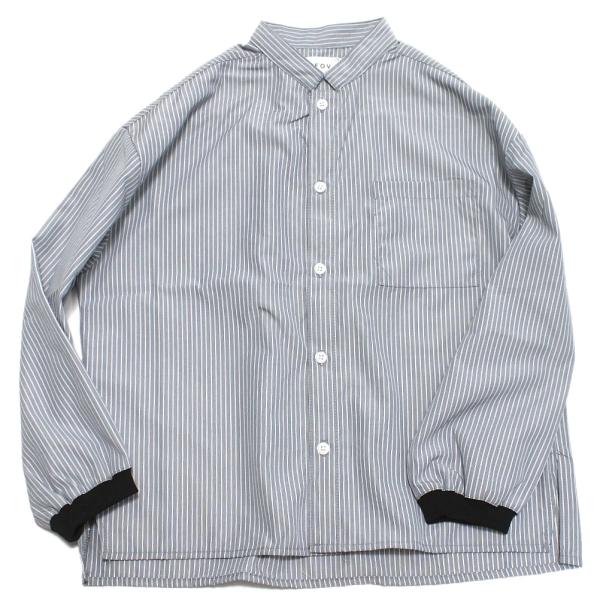 セール 「50%OFF」 シャツ・ブラウス &quot;フォブ&quot; ストライプマオカラーシャツ グレー(GY)