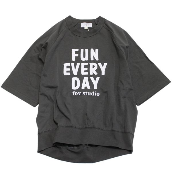 セール 「50%OFF」 半袖Tシャツ &quot;フォブ&quot; FUNEVERYDAY プルオーバー チャコール...