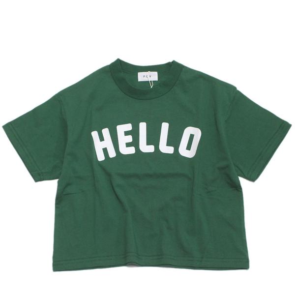 セール 「50%OFF」 半袖Tシャツ &quot;フォブ&quot; HELLO Tシャツ グリーン(GN)