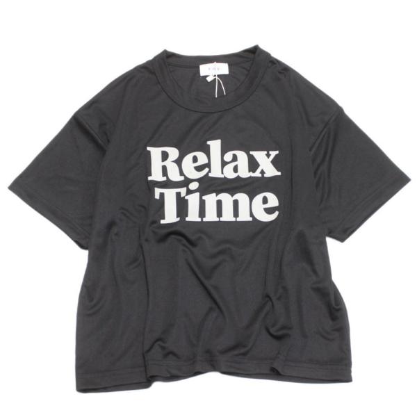 セール 「50%OFF」 半袖Tシャツ &quot;フォブ&quot; Relax Time ドライTシャツ ブラック(...