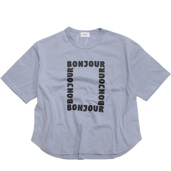 セール 「50%OFF」 半袖Tシャツ &quot;フォブ&quot; BONJOUR 6分袖Tシャツ サックス(SA)