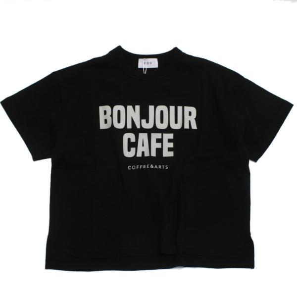 セール 「50%OFF」 半袖Tシャツ "フォブ" BONJOUR Tシャツ ブラック(BK)