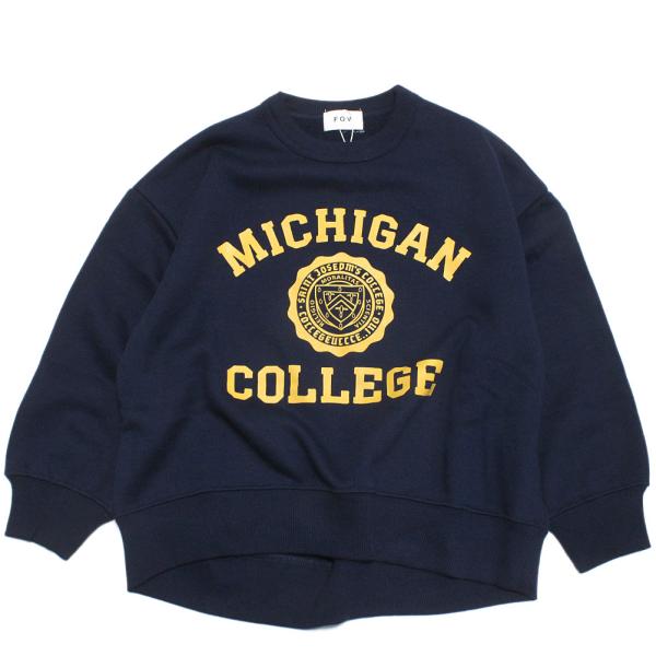 セール 「50%OFF」 トレーナー・ニット &quot;フォブ&quot; MICHIGAN ビッグトレーナー ネイビ...