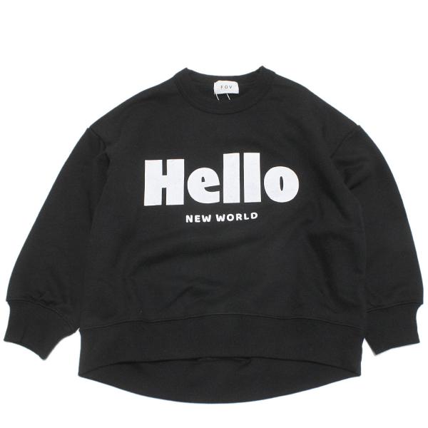 セール 「50%OFF」 トレーナー・ニット &quot;フォブ&quot; Hello ビッグトレーナー ブラック(B...