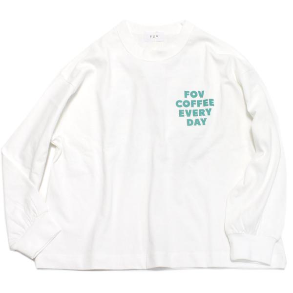 セール 「50%OFF」 長袖Tシャツ &quot;フォブ&quot; FOV COFFEE L/S Tシャツ ホワイト...