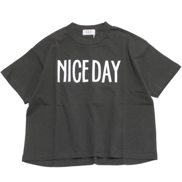 半袖Tシャツ "フォブ" NICE DAY Tシャツ チャコールグレー(CG)