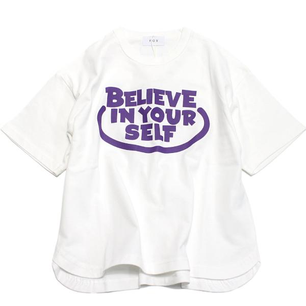 セール 「50%OFF」 半袖Tシャツ &quot;フォブ&quot; BELIEVE 6分袖 Tシャツ ホワイト(WH...