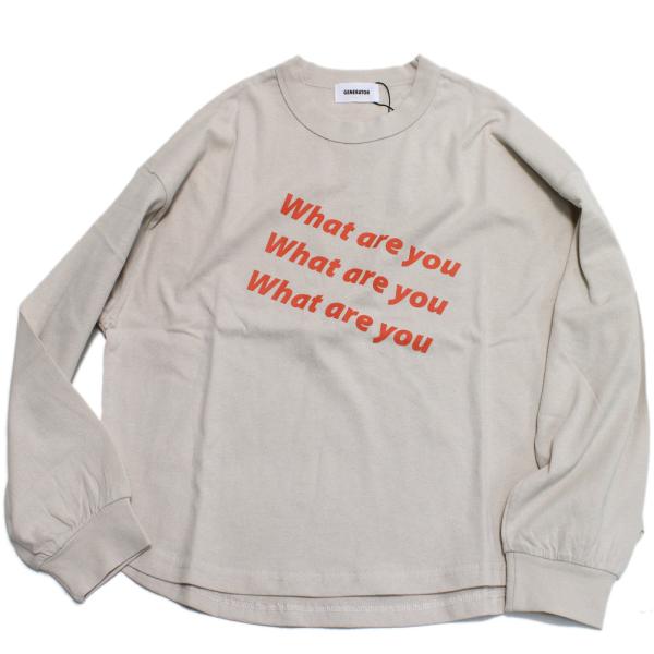 長袖Tシャツ "子供服/キッズ/男の子 女の子/ジェネレーター" What L/S Tシャツ サンド...
