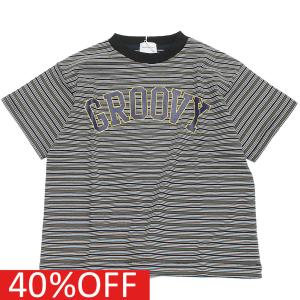 半袖Tシャツ "グルーヴィーカラーズ グルービーカラーズ" 子供服 テンジク マルチボーダー GROOVY TEE 2BK黒｜子供服ミリバール ヤフーショップ