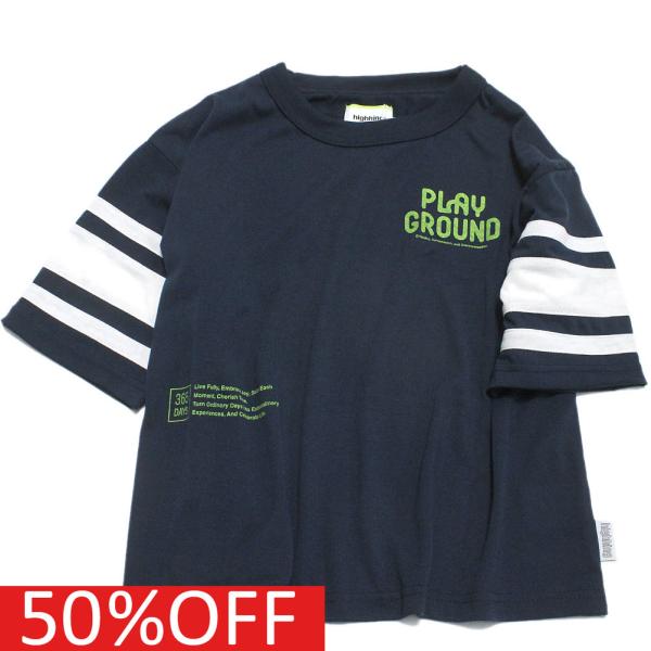 半袖Tシャツ &quot;highking ハイキング&quot; 子供服 playground short sleev...