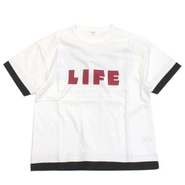 セール 「50%OFF」 半袖Tシャツ "ジーンズベー" LIFE　Tシャツ オフホワイト(OW)