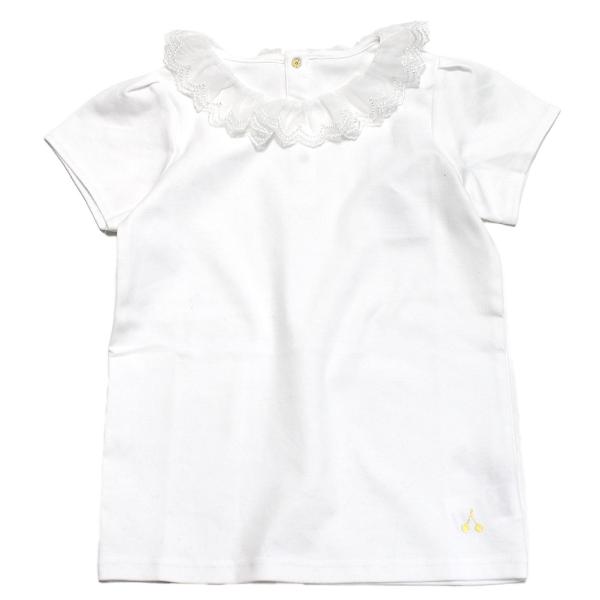 セール 「60%OFF」 半袖Tシャツ "マルーク" スムースレース衿半袖Tシャツ シロ(1)