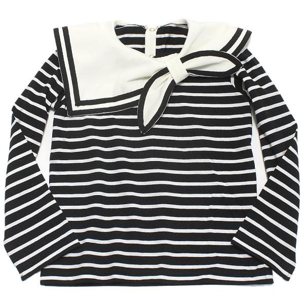 セール 「50%OFF」 長袖Tシャツ &quot;マルーク&quot; 2配ボーダーセーラーTシャツ クロ系(24)