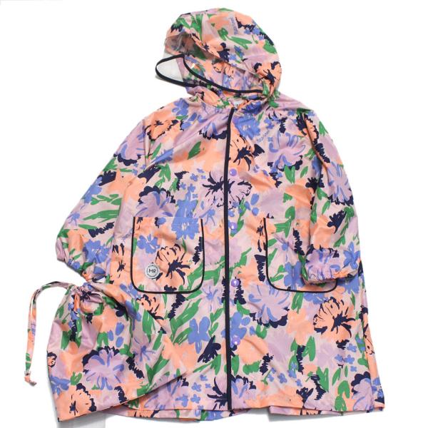 セール 「50%OFF」 レイングッズ "マルーク"  MR(マル)/レトロフラワーレインコート ピ...