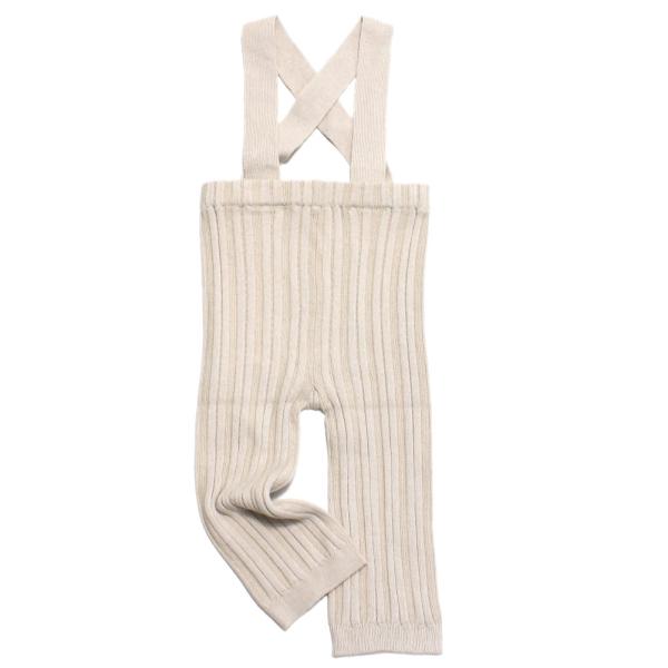 ベビーウェア・肌着 "mocmof モクモフ" サスペンダー付き レギンス アイボリー(IV)