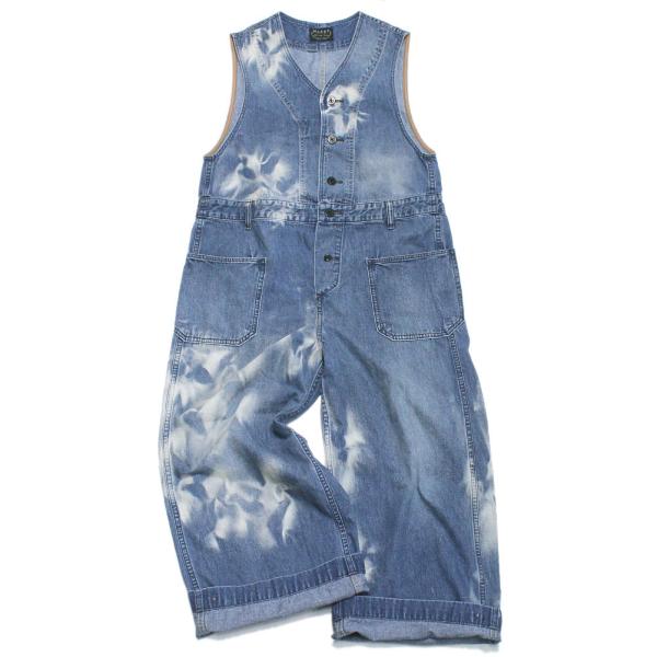 サロペット・オーバーオール "MARET マレ" ライトオンスデニムNAVYジャンプスーツ ライトブ...