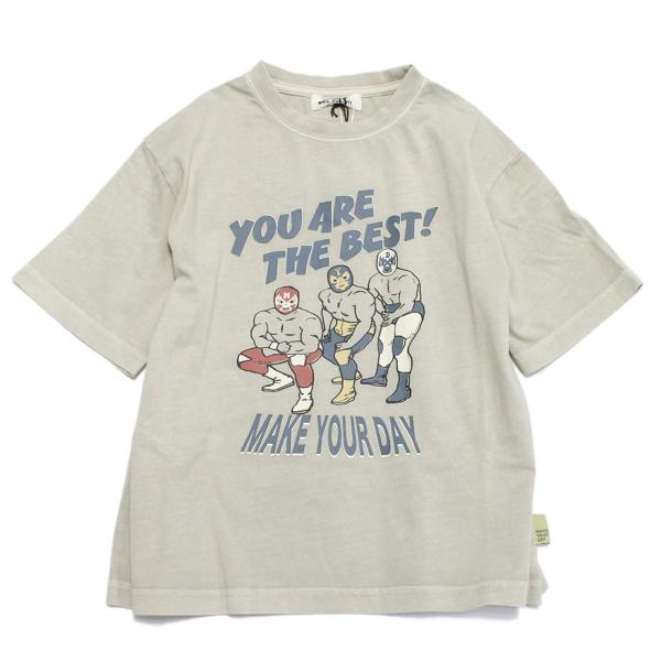 セール 「50%OFF」 半袖Tシャツ &quot;makeyourday メイクユアデイ&quot; レトロマスクマン...