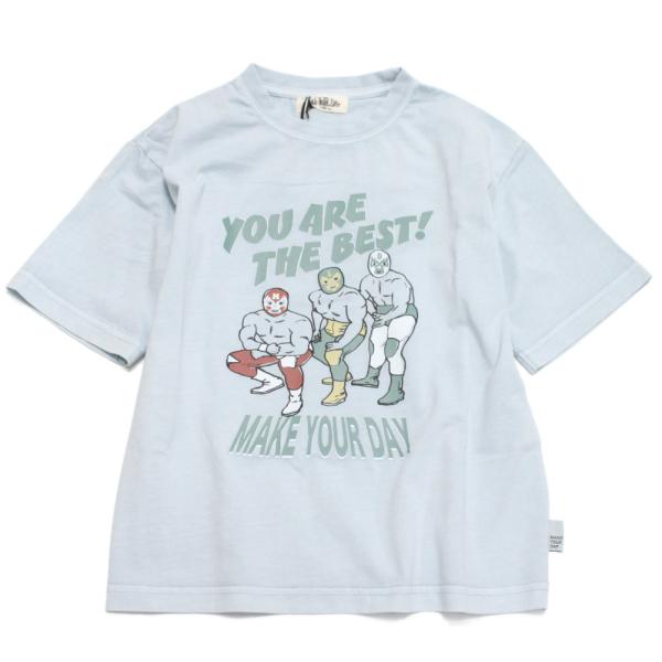 セール 「50%OFF」 半袖Tシャツ &quot;makeyourday メイクユアデイ&quot; レトロマスクマン...