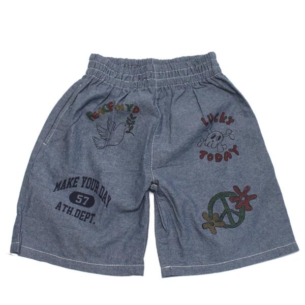 セール 「50%OFF」 ハーフパンツ &quot;makeyourday メイクユアデイ&quot; ラクガキプリント...