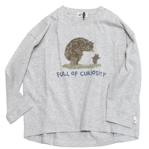 セール 「50%OFF」 長袖Tシャツ "makeyourday メイクユアデイ" くまの親子ラウン...