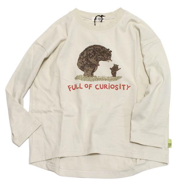 セール 「50%OFF」 長袖Tシャツ "makeyourday メイクユアデイ" くまの親子ラウン...