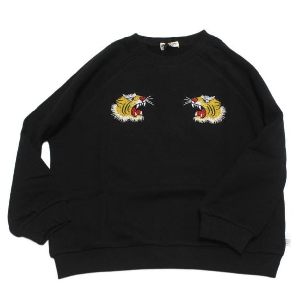トレーナー・ニット &quot;makeyourday メイクユアデイ&quot; トラ刺繍トレーナー ブラック(BK)
