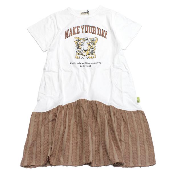 ワンピース "makeyourday メイクユアデイ" トラノオヤコワンピ オフホワイト(OW)