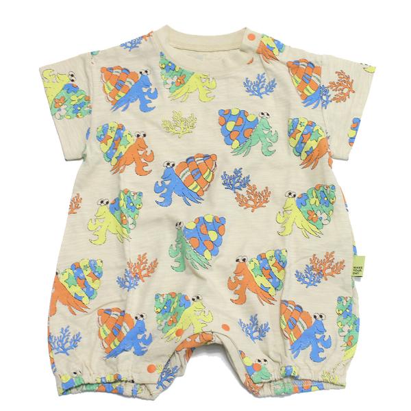 ベビーウェア・肌着 "makeyourday メイクユアデイ" ヤドカリロンパース ベージュ(BE)