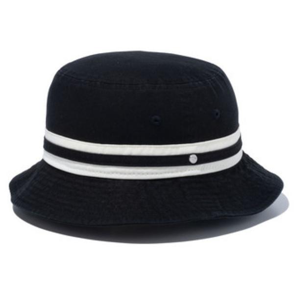 帽子 "ニューエラ NEW ERA　" STRIPED BAND BUCKET HAT ブラック