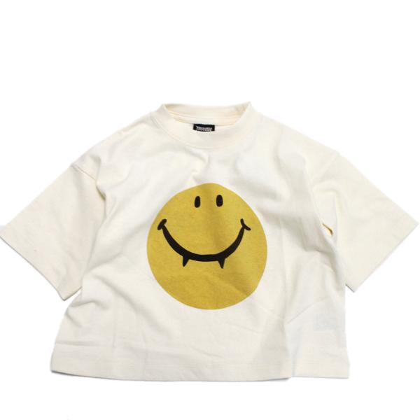 セール 「50%OFF」 半袖Tシャツ &quot;ニードルワークス&quot; スマイルTシャツ ナチュラル
