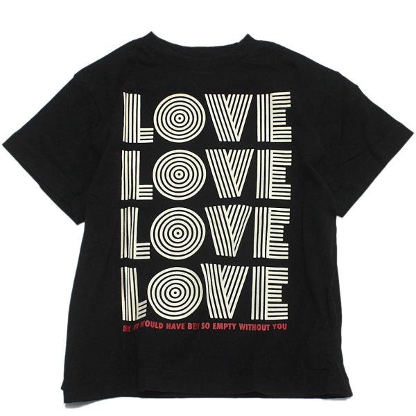 セール 「40%OFF」 半袖Tシャツ "ニードルワークス" 30/-天竺LOVE Tシャツ ブラッ...