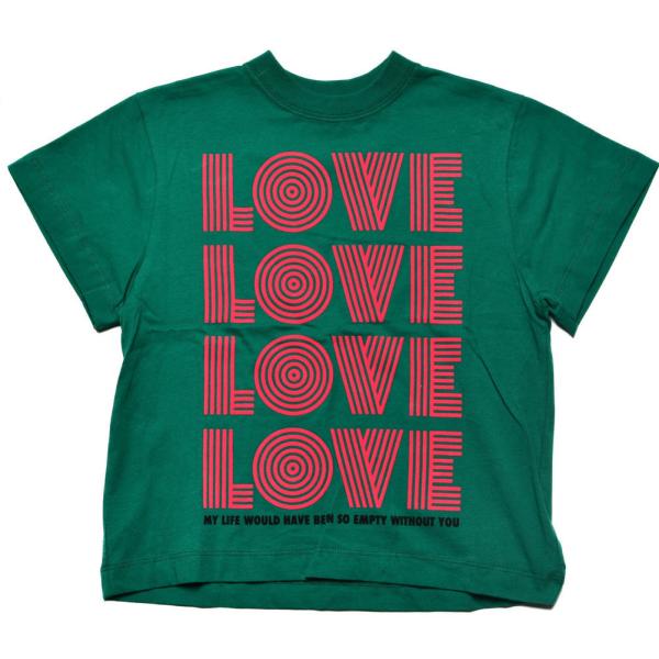 セール 「40%OFF」 半袖Tシャツ "ニードルワークス" 30/-天竺LOVE Tシャツ グリー...