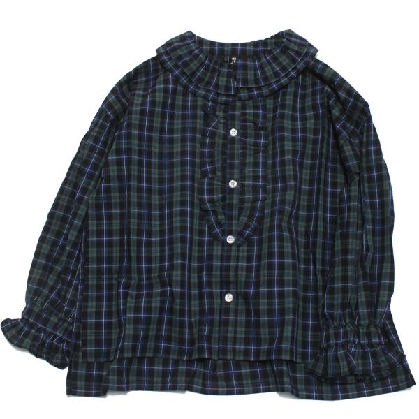 セール 「50%OFF」 シャツ・ブラウス &quot;ニードルワークス&quot; チェックローンガーリーブラウス グ...