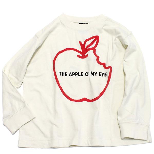 セール 「50%OFF」 長袖Tシャツ &quot;ニードルワークス&quot; APPLEロンT オフホワイト