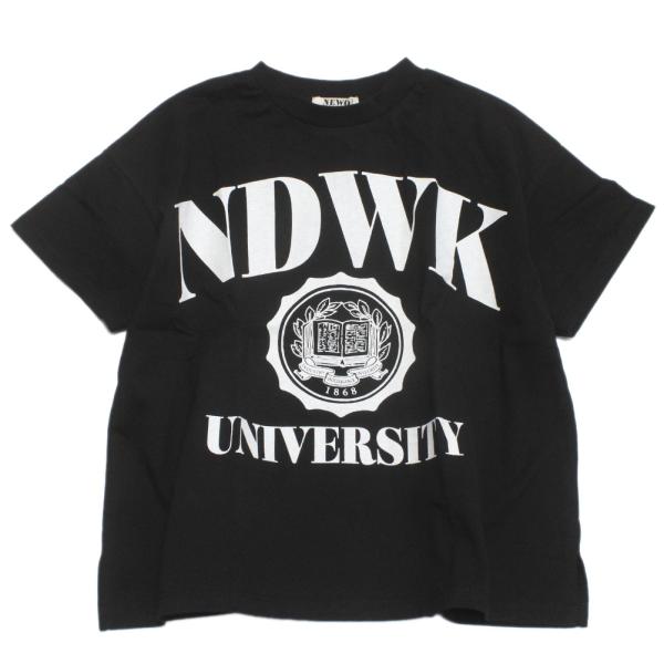 セール 「50%OFF」 半袖Tシャツ &quot;ニードルワークス&quot;  NeWo/カレッジロゴTシャツ ブラ...