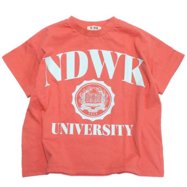 セール 「50%OFF」 半袖Tシャツ &quot;ニードルワークス&quot;  NeWo/カレッジロゴTシャツ レッ...