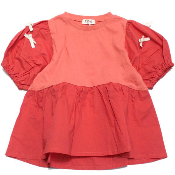 セール 「50%OFF」 半袖Tシャツ &quot;ニードルワークス&quot;  NeWo/リボンパフスリーブTシャツ...