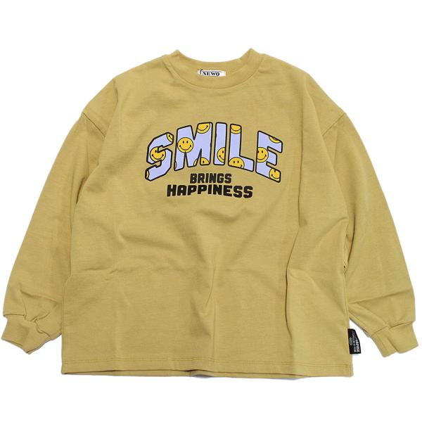 セール 「50%OFF」 長袖Tシャツ &quot;ニードルワークス&quot;  NeWo/スマイルロゴTシャツ イエ...