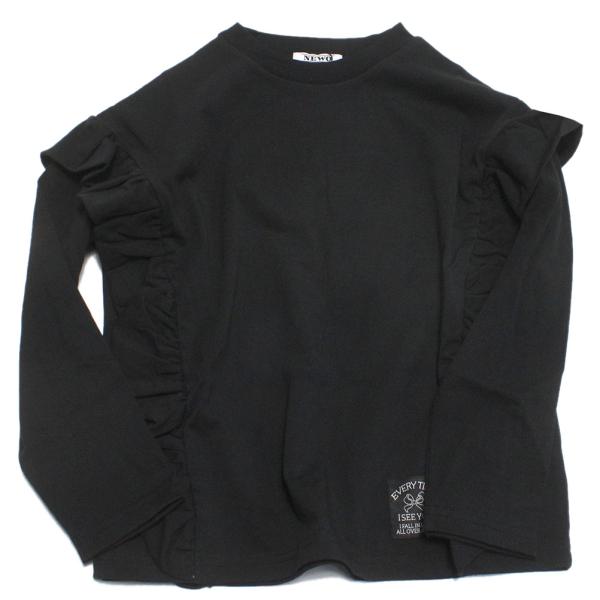 セール 「50%OFF」 長袖Tシャツ &quot;ニードルワークス&quot;  NeWo/フリルTシャツ ブラック