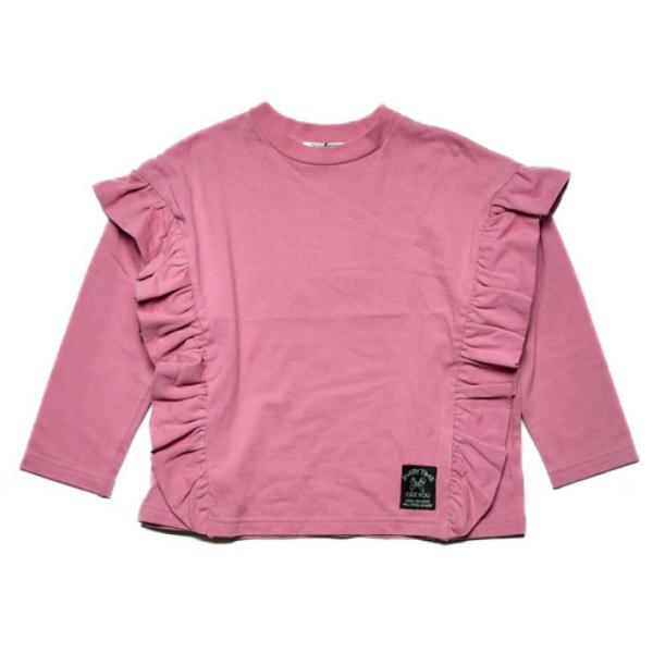 セール 「50%OFF」 長袖Tシャツ &quot;ニードルワークス&quot;  NeWo/フリルTシャツ ピンク