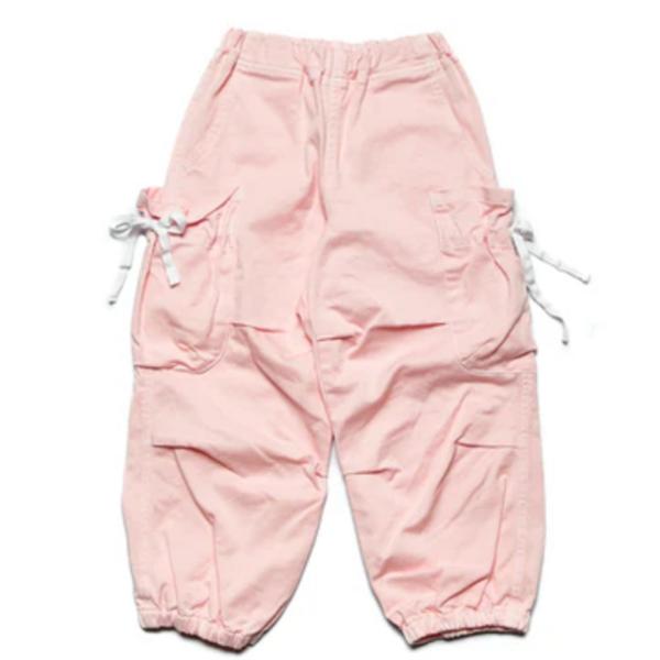セール 「50%OFF」 ロングパンツ &quot;ニードルワークス&quot;  NeWo/リボンカーゴパンツ ピンク