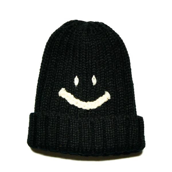 セール 「50%OFF」 帽子 "ニードルワークス"  NeWo/スマイルニットキャップ ブラック