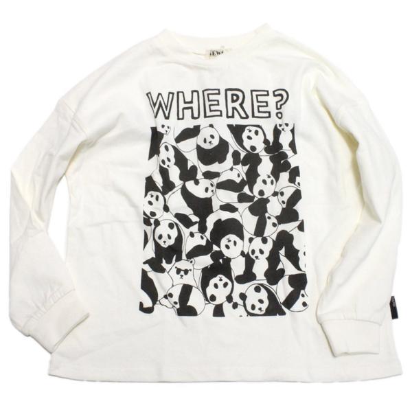 セール 「50%OFF」 長袖Tシャツ &quot;ニードルワークス&quot;  NeWo/パンダTシャツ オフホワイ...