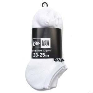 ソックス・レッグウォーマー "ニューエラ NEW ERA　" 3PAIRS SHORT SOCKS(ALLWHITE) ホワイト｜子供服ミリバール ヤフーショップ