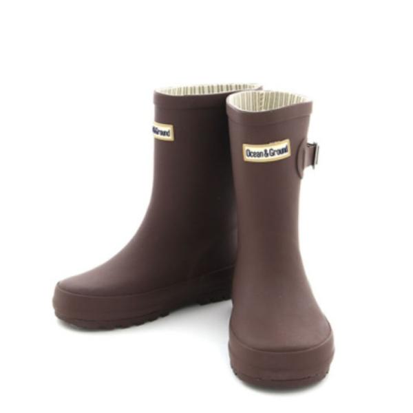 靴 "オーシャン&amp;グラウンド" レインシューズ ブラウン(BR)
