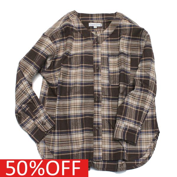 セール 「50%OFF」 長袖Tシャツ &quot;オーシャン&amp;グラウンド&quot; 子供服 チェックカーディガンシャ...