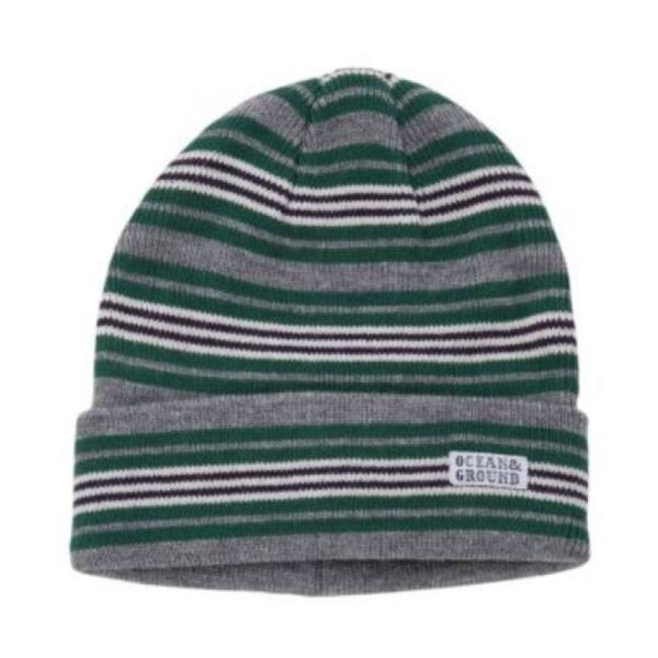 セール 「50%OFF」 帽子 &quot;オーシャン&amp;グラウンド&quot; ボーダーニットCAP グレー(GY)