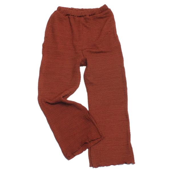 セール 「50%OFF」 ロングパンツ &quot;オーシャン&amp;グラウンド&quot; スリットフレアパンツ ブラウン(...