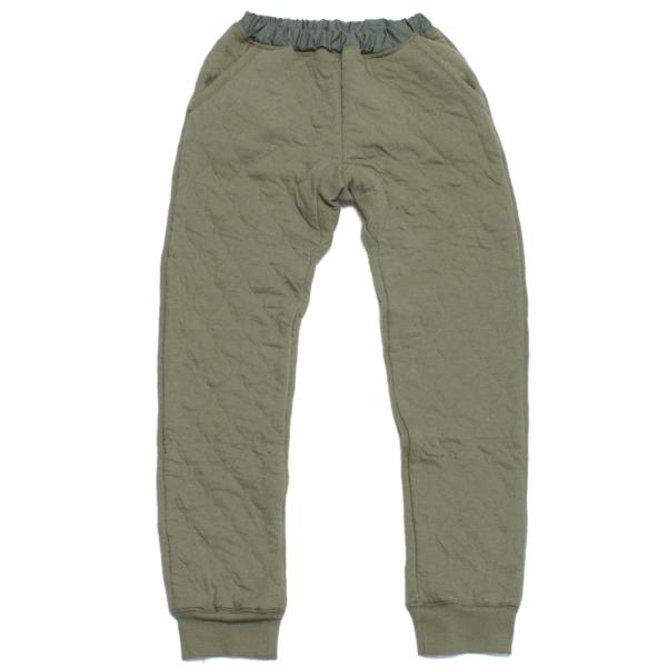 セール 「50%OFF」 ロングパンツ &quot;オーシャン&amp;グラウンド&quot; アンクルリブキルトパンツ オリー...