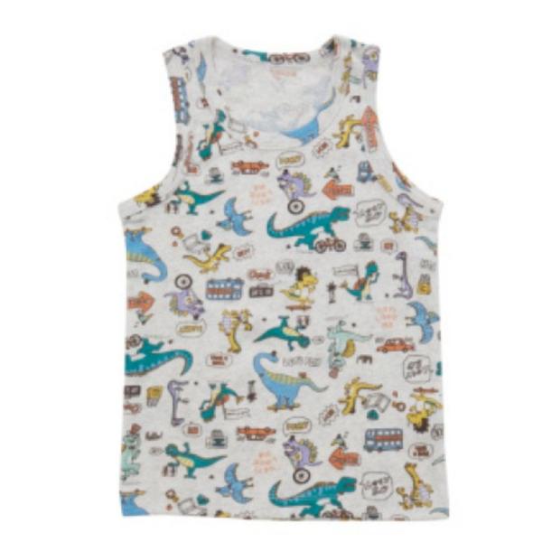 アンダーウエアー "オーシャン&amp;グラウンド" DinosaurCity タンクトップ アイボリー(I...